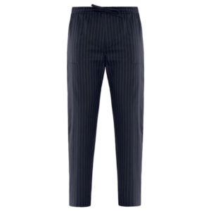 Pantalone ENRICO_Cot_Poly_rigato nero