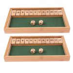 Baoblaze Wooden Shut the Box Kit 1-12 Number Board