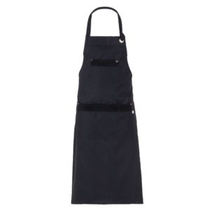 grembiule con tasche nero alcantara