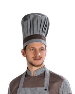 Cappello Chef ROY Grigio Melange/Color - immagine 2