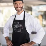 Grembiule Cuoco Unisex  "Uno Chef" Nero