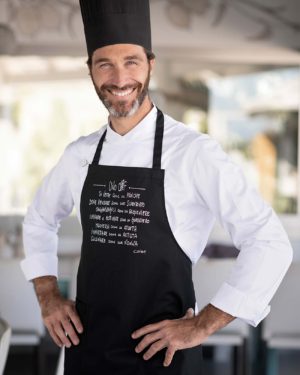 Grembiule Cuoco Unisex  "Uno Chef" Nero