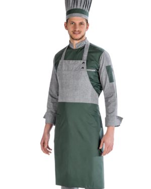Grembiule CITY Verde/Grigio