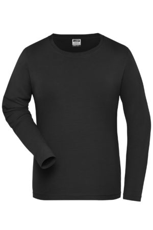 Ladies' BIO Stretch-Longsleeve Work - SOLID - immagine 2