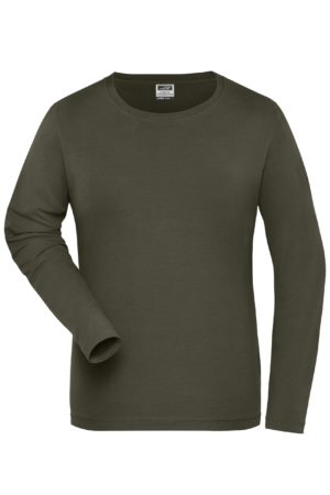 Ladies' BIO Stretch-Longsleeve Work - SOLID - immagine 7