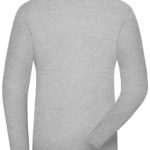 Men's BIO Stretch-Longsleeve Work - SOLID - Grey Heather