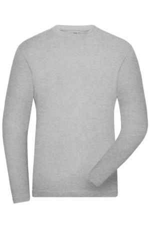 Men's BIO Stretch-Longsleeve Work - SOLID - Grey Heather