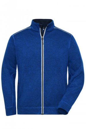 Men's Knitted Workwear Fleece Jacket - SOLID - - immagine 3