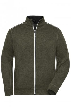 Men's Knitted Workwear Fleece Jacket - SOLID - - immagine 5