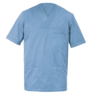 Casacca ALBERTO_Cot_Poly_azzurra