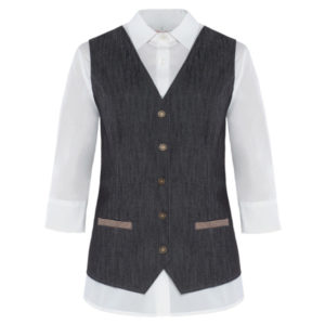Gilet SANSA_Cot_Poly_Ela_nero