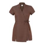 Kimono PAOLA_Visco_Poly_Elast_jeans marrone