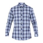 Camicia BORIS_Cot_Ela_scozzese blu